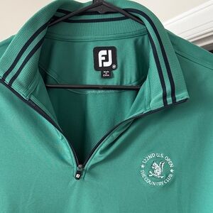 FootJoy Green Quarter-Zip Sweatshirt - size Medium
